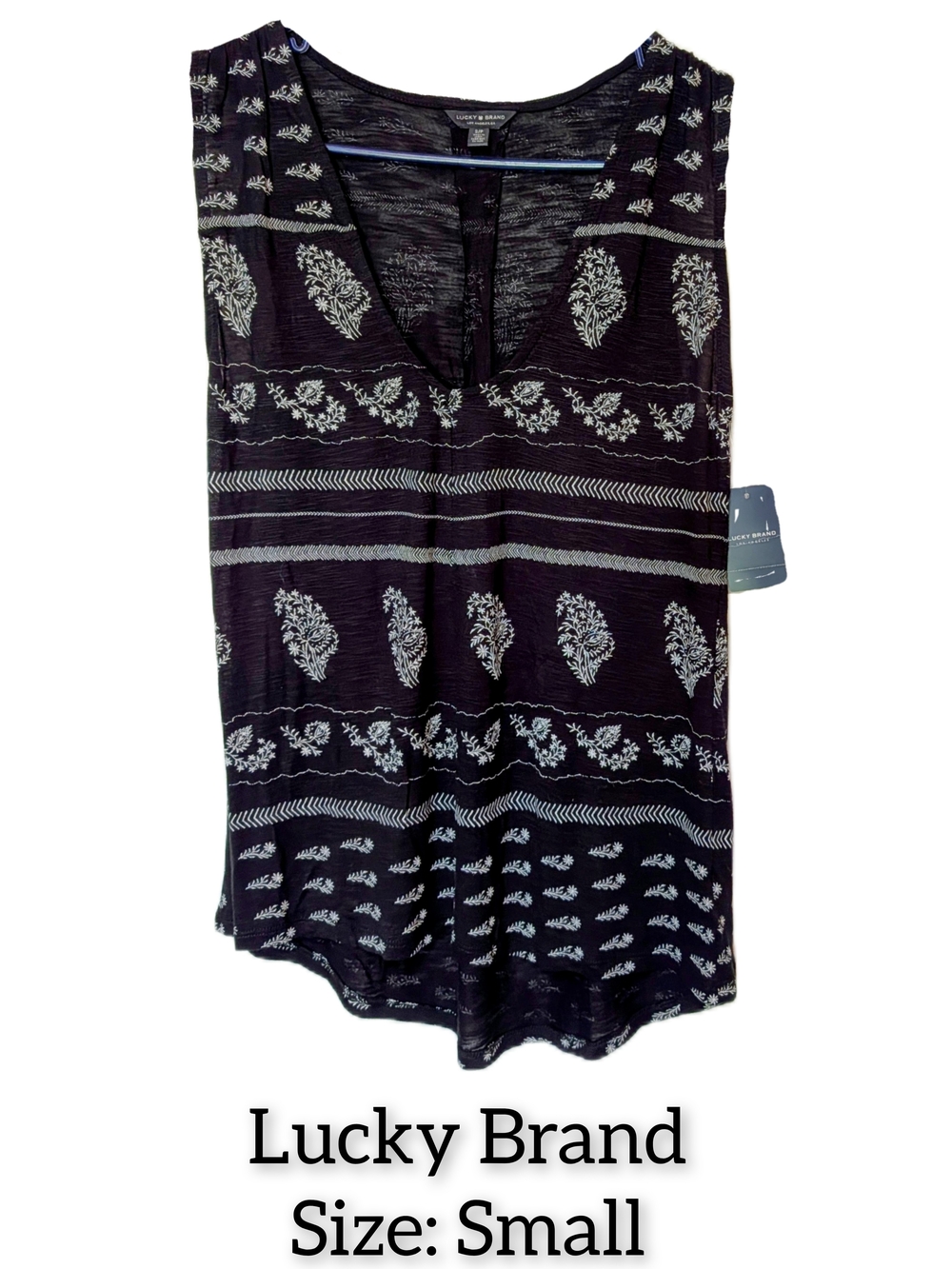 Lucky Brand Black Printed Womens Skirt - Small